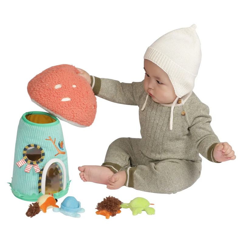Maison champignon avec animaux en peluche - Manhattan Toy