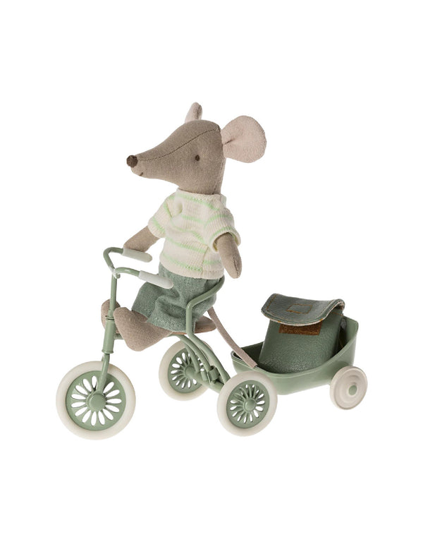 Grand frère souris, mains aimantées pour tricycle - Menthe - Maileg