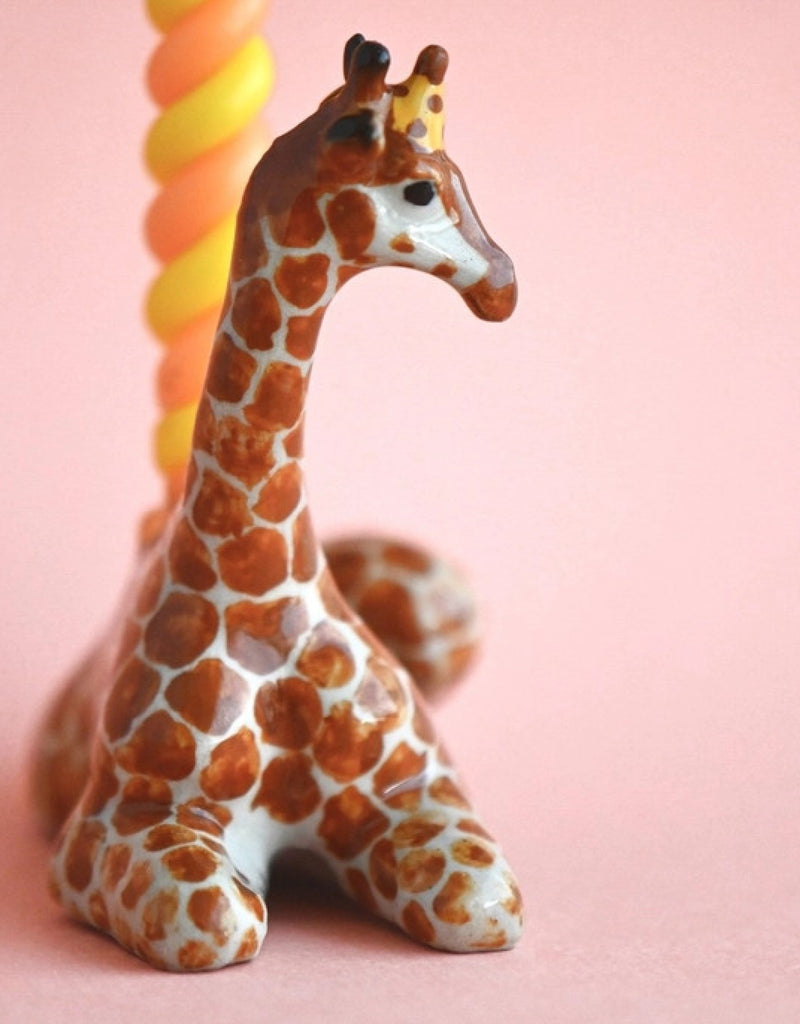 Porte-bougie en porcelaine - Cake Topper - Girafe - Camp Hollow