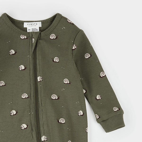 Dormeuse en coton côtelé biologique - Escargot - Petit Lem