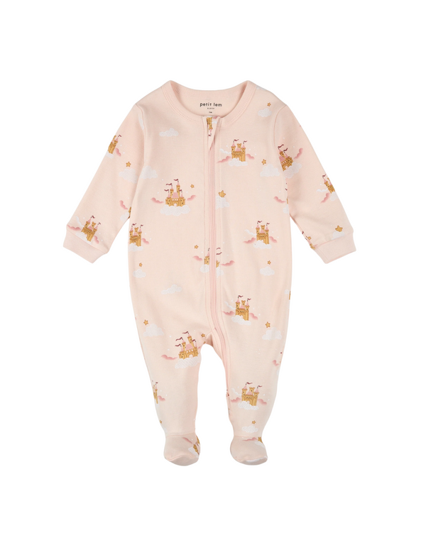 Dormeuse - Pyjama à pattes avec motifs de château magique - Petit Lem | Veille sur toi