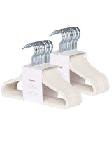 3 Sprouts CHVCRM 15 cintres antidérapants en velours - 3 Sprouts Crème vendu par Veille sur toi