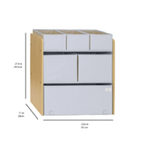 3 Sprouts CMUSLG Meuble de rangement multi-bacs - Gris - 3 Sprouts vendu par Veille sur toi