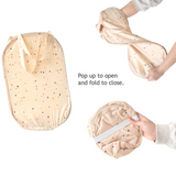 3 Sprouts CPHTAL Panier à linge pliable en tissu recyclé - Terrazzo beige - 3 Sprouts vendu par Veille sur toi