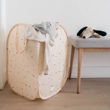 3 Sprouts CPHTAL Panier à linge pliable en tissu recyclé - Terrazzo beige - 3 Sprouts vendu par Veille sur toi