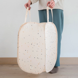 3 Sprouts CPHTAL Panier à linge pliable en tissu recyclé - Terrazzo beige - 3 Sprouts vendu par Veille sur toi
