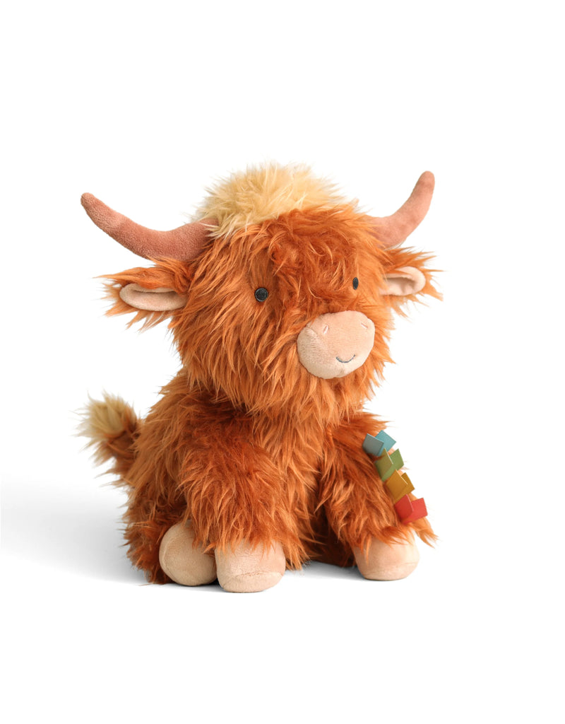 Peluche douce et texturée Sweetie Snuggles de Wyatt la vache highland - Itzy Ritzy | Veille sur toi