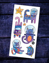 Tatouages Temporaires - Les chats de l'espace - Pico