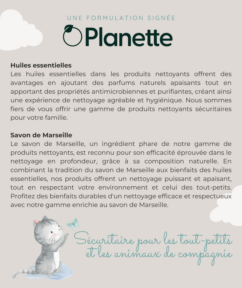 Gamme nettoyante - Nettoyant pour surface de bois - 500 ml - Veille sur toi & Planette
