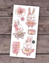 Temporary Tattoos - Ballerina Bunnies - Pico