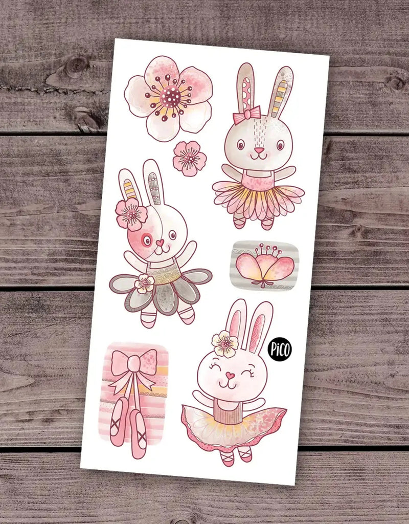 Temporary Tattoos - Ballerina Bunnies - Pico