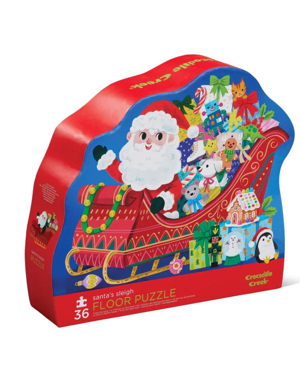Casse-tête de 36 morceaux du traineau du Père Noël - Crocodile Creek | Veille sur toi