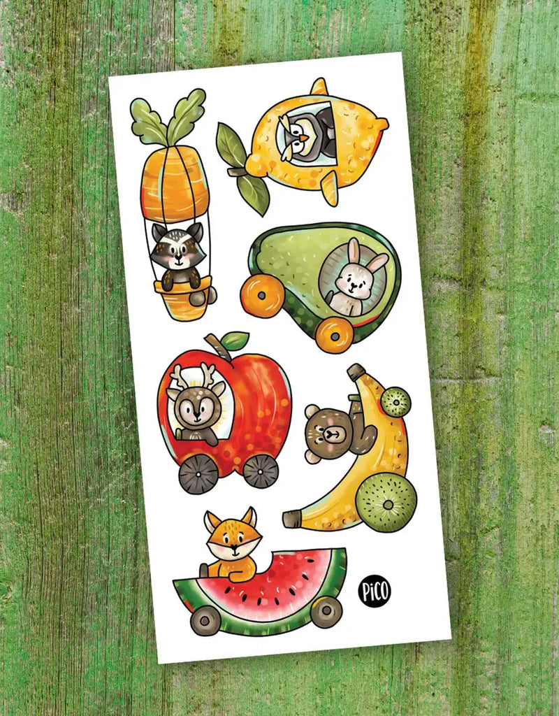 Temporary Tattoos - Fruity Vehicles - Pico