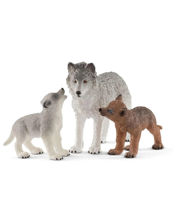 Ensemble figurines - Mère louve avec ses petits - Schleich
