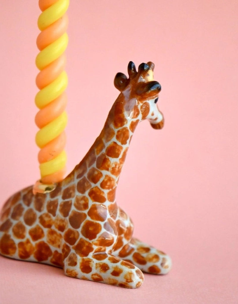 Porte-bougie en porcelaine - Cake Topper - Girafe - Camp Hollow