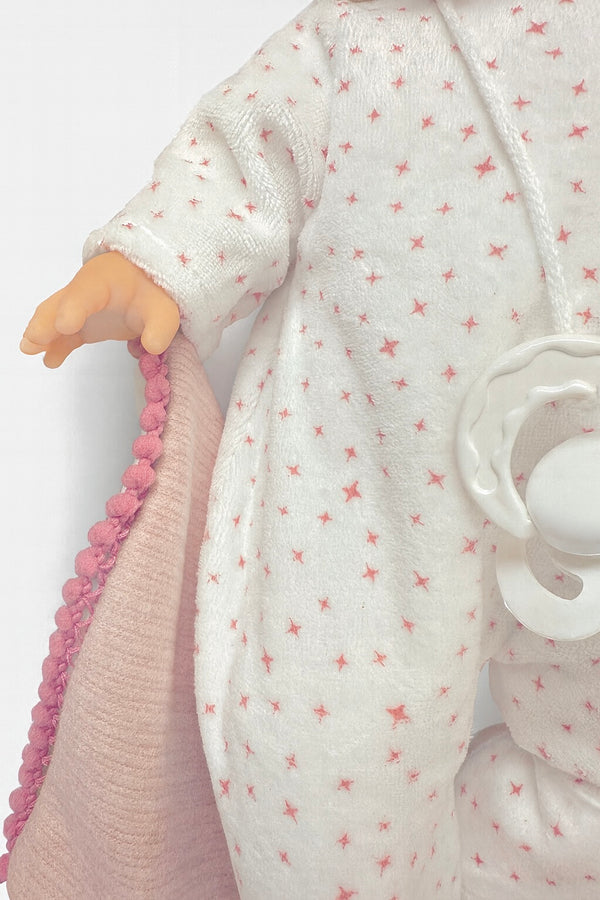 Alex & Sonia doll - Sonia with pink pajamas with white flowers and hat - Paola Reina