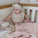 Terrycloth lined cotton bib - Hedgehog - Bambino by Baluchon