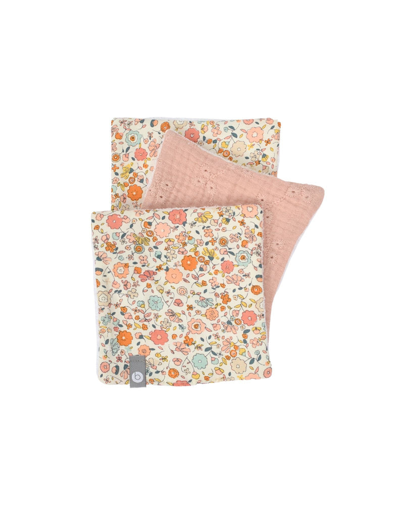 Trio de lingettes pour bébé - Les petites fleurs roses - Bambino par Baluchon