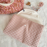 Baby changing mat - Pink gingham - Bambino by Baluchon