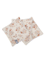Lot de 3 débarbouillettes en tissu absorbant - petits bouquets - Bambino par baluchon