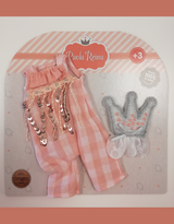 Vêtement pour poupée Las Amigas - Romper rose et couronne en tissu - Paola Reina