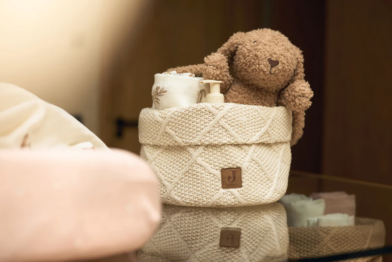 Changing Table Basket - Check Knit - Jollein