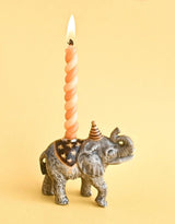 Porte-bougie en porcelaine - Cake Topper - Éléphant - Camp Hollow