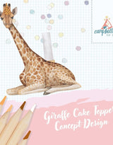 Porte-bougie en porcelaine - Cake Topper - Girafe - Camp Hollow