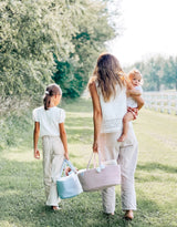 Panier à langer en corde de coton - Rose vintage - Fephas