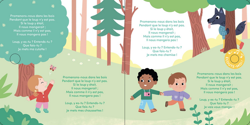 Livre ma comptine animée - Promenons-nous dans les bois - Auzou