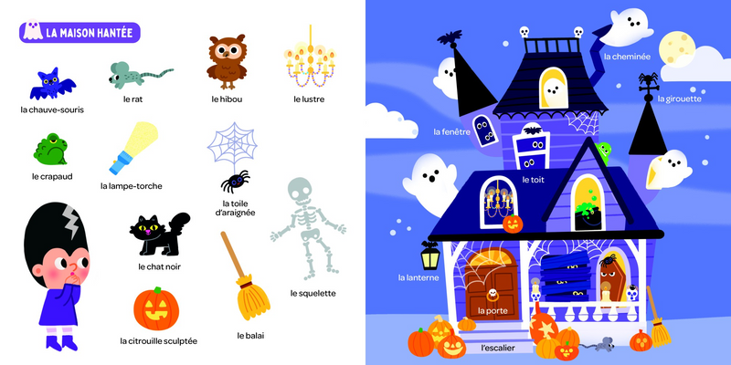 Livre - Mes 200 premiers mots - L'Halloween - Auzou