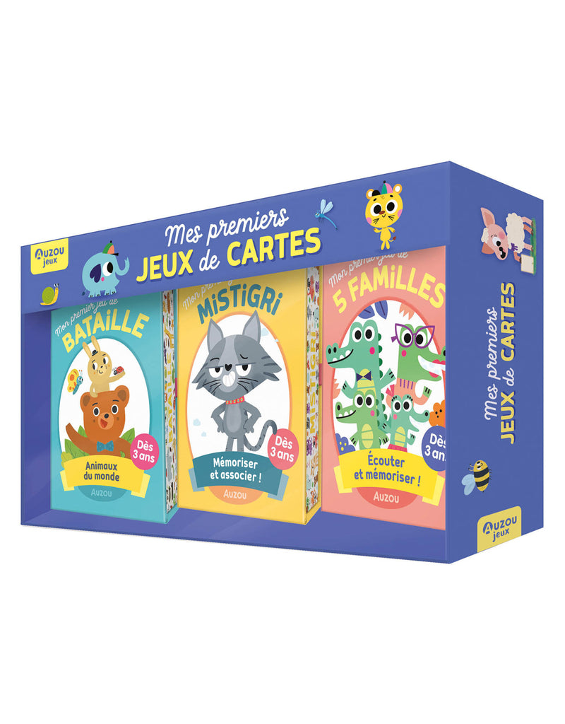 Coffret de 3 jeux de cartes pour enfant de 3 ans et plus - Auzou | Veille sur toi