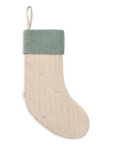 Bas de Noël matelassé avec rebord de velours - flocons de neige - Avery Row | Veille sur toi