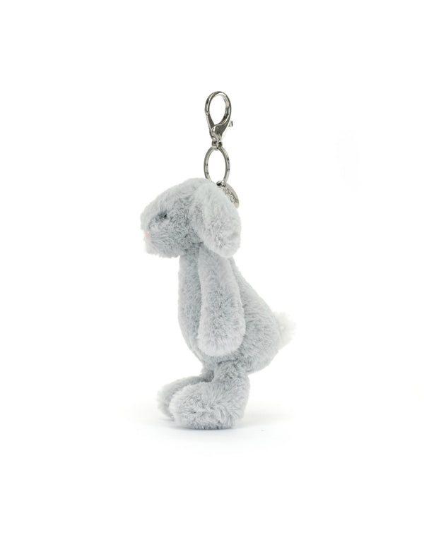 Breloque de sac - Lapin gris - Bashful Silver Bunny Bag Charm - Jellycat