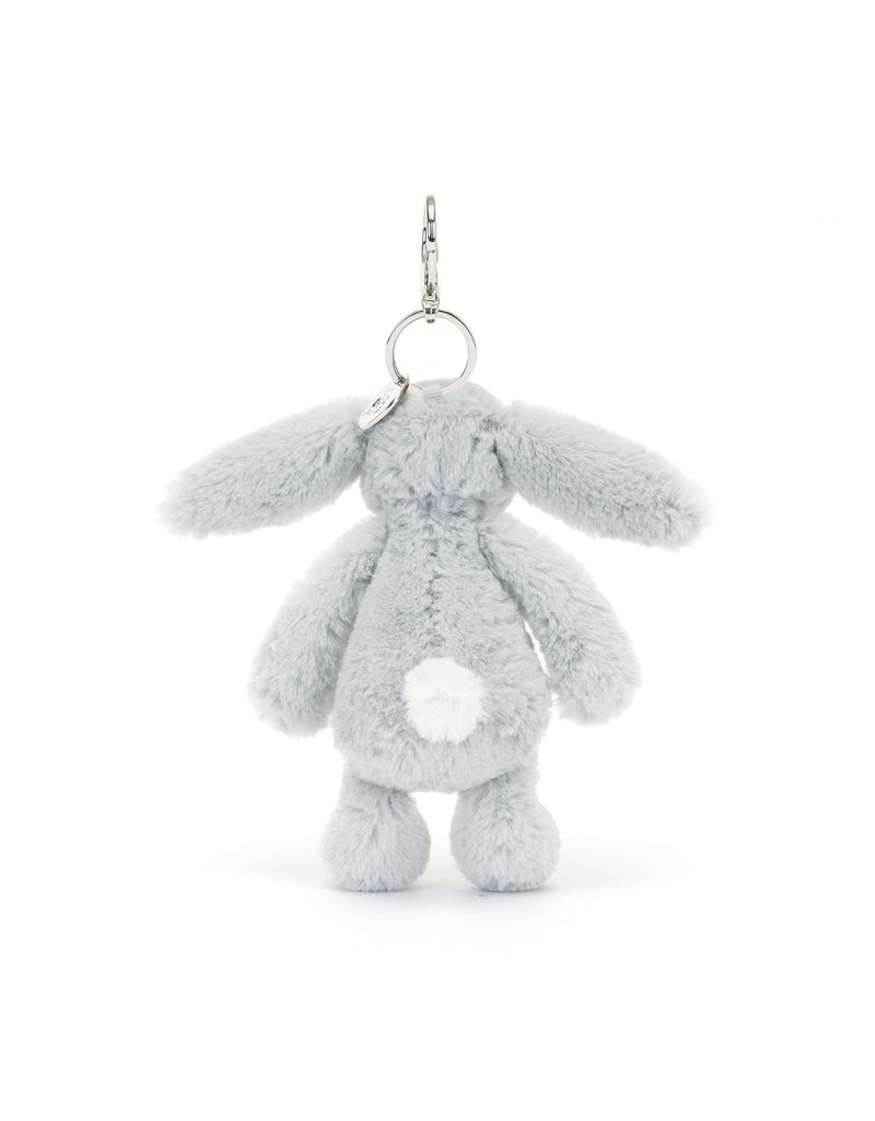 Breloque de sac - Lapin gris - Bashful Silver Bunny Bag Charm - Jellycat