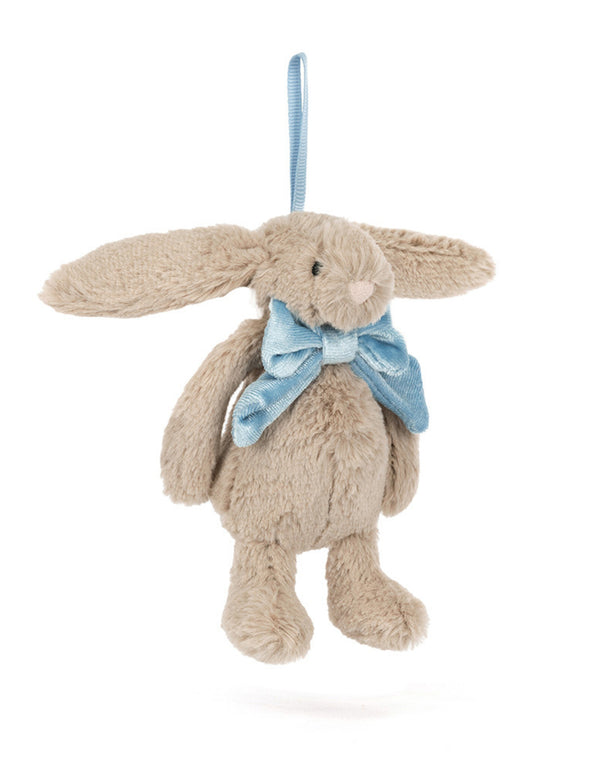 Décoration à suspendre en peluche de lapin bashful beige - Jellycat | Veille sur toi