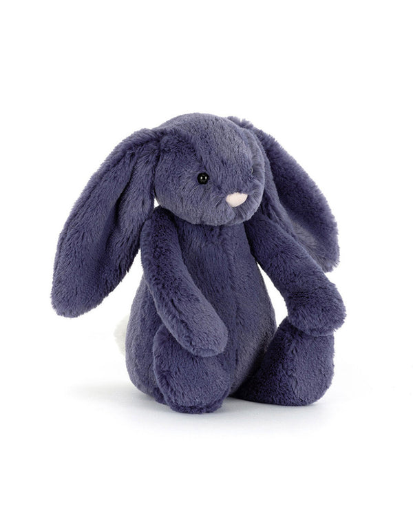 Peluche ultra douce de lapin bashful de couleur saphir - Jellycat | Veille sur toi