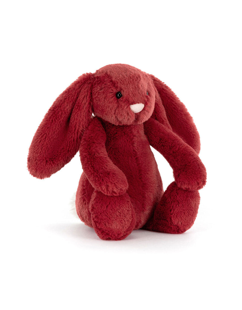Peluche ultra douce de lapin bashful de couleur groseille - Jellycat | Veille sur toi