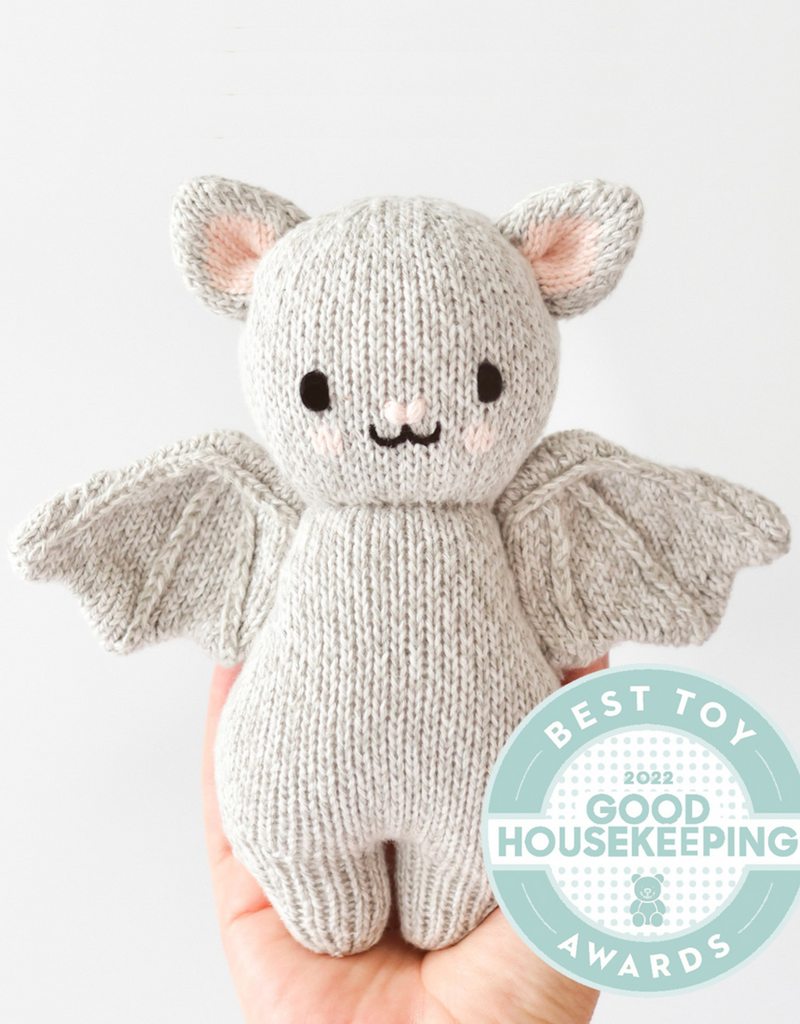 Peluche - Bébé chauve-souris grise 7"- Cuddle + kind