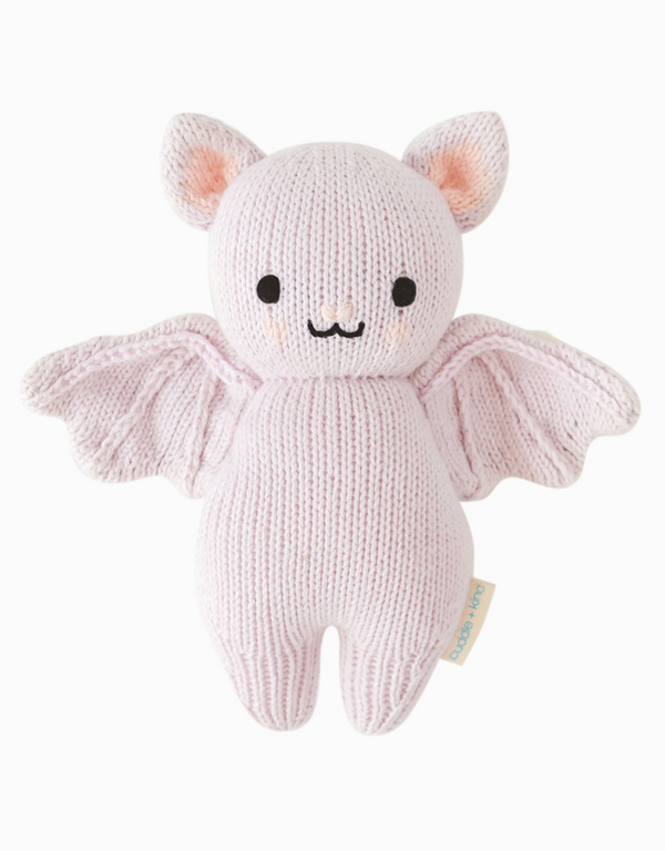 Peluche - Bébé chauve-souris lavande 7"- Cuddle + kind