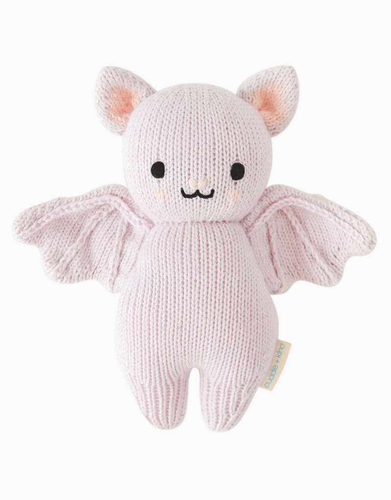 Peluche - Bébé chauve-souris lavande 7"- Cuddle + kind