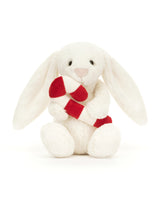 Peluche - Lapin avec canne de Noël - Bashful Bunny with Candy Cane - Jellycat