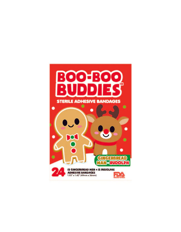 Pansement pour enfant - Bonhomme de pain d'épice et Rudolph - Boo-Boo Buddies