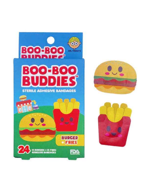 Pansement pour enfant - Hamburger et frites - Boo-Boo Buddies
