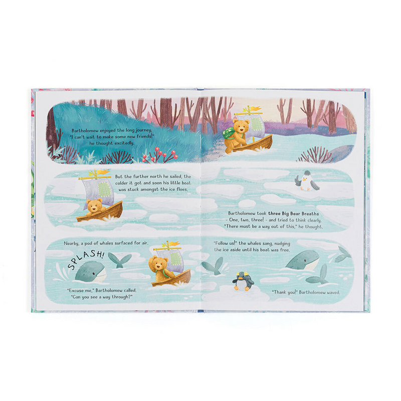 Livre - L'ours Bartholomew et les géants des neiges - Jellycat (en anglais)