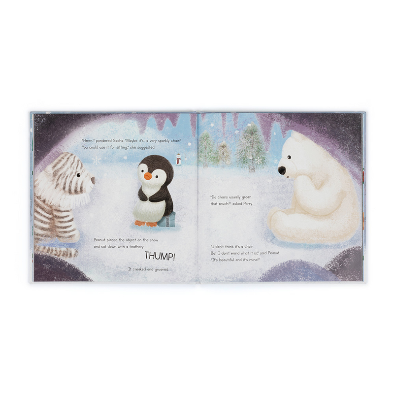 Livre - Peanut le pingouin et le présent parfait - Jellycat (en anglais)