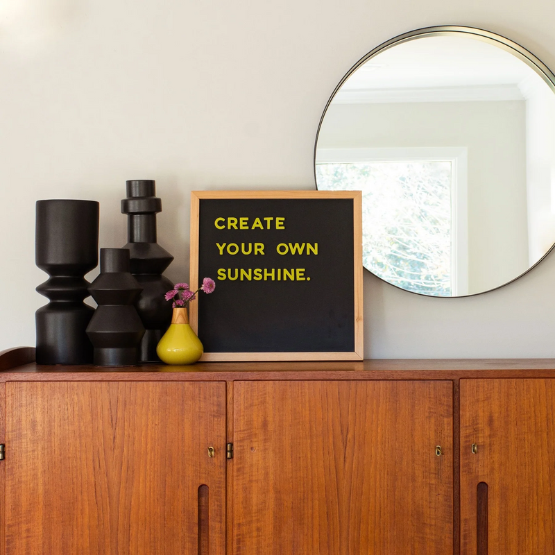 Magnetic Chalk Board - Black - The Type Set Co.