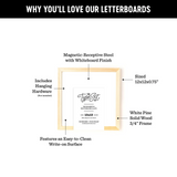 Magnetic Whiteboard - White - The Type Set Co.