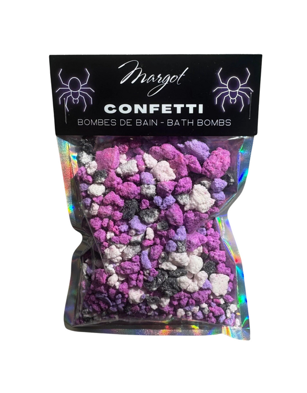 Bombes de bain confetti aux couleurs d'Halloween - Araignée - Margot | Veille sur toi