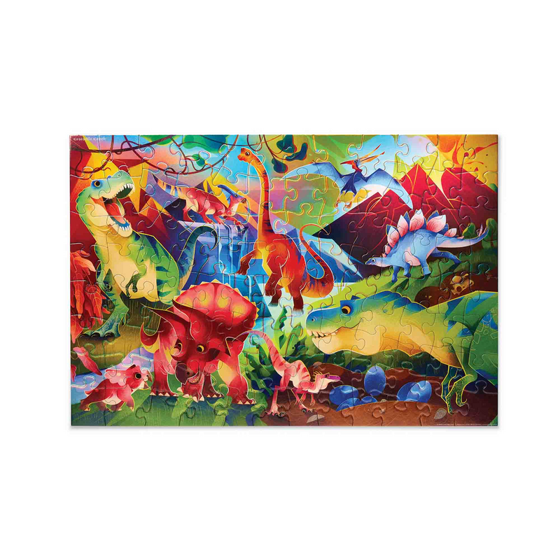 Holographic Puzzle - 100 pieces - Dinosaur World 5+ - Crocodile Creek
